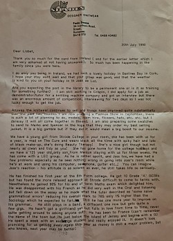 Last letter july 1990